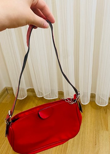 Tokalı Kırmızı Kadın Omuz Çantası - Görsel 2