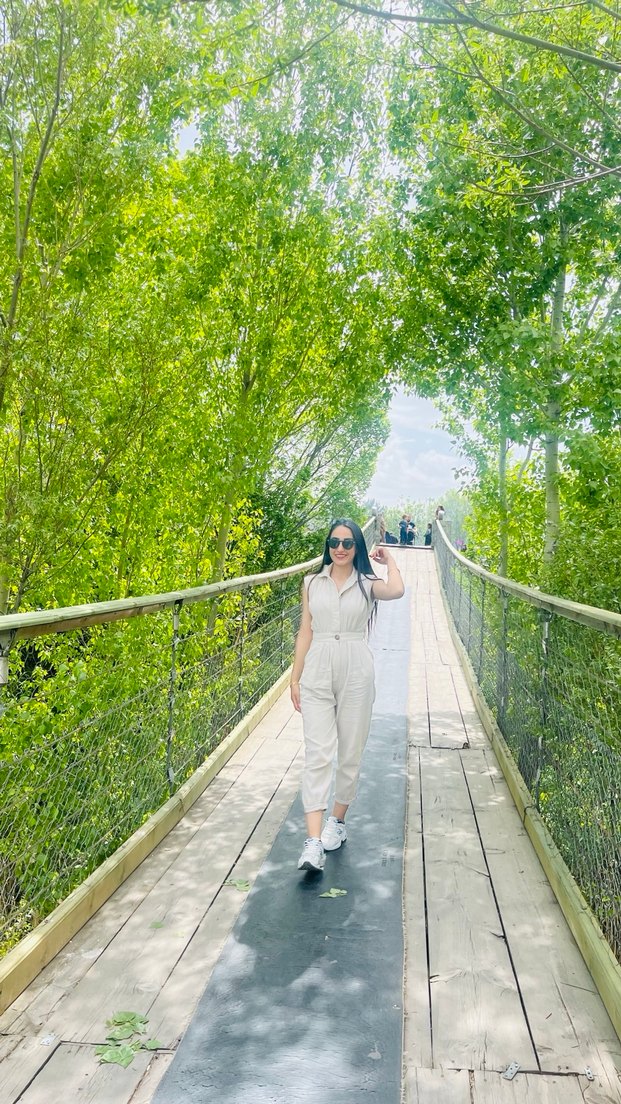 Kadın Beyaz Yılan Desenli Pamuklu Tulum - Görsel 2