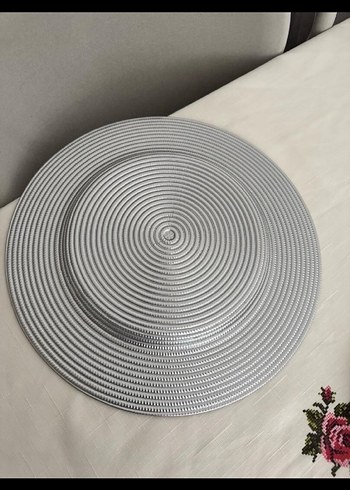 Gri Bohem Stil Düz Tabak - Görsel 2