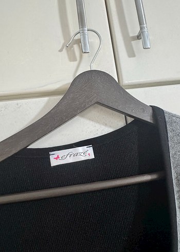 Gri Uzun Kadın Kaban, Kemerli, Rahat Kesim - Görsel 3