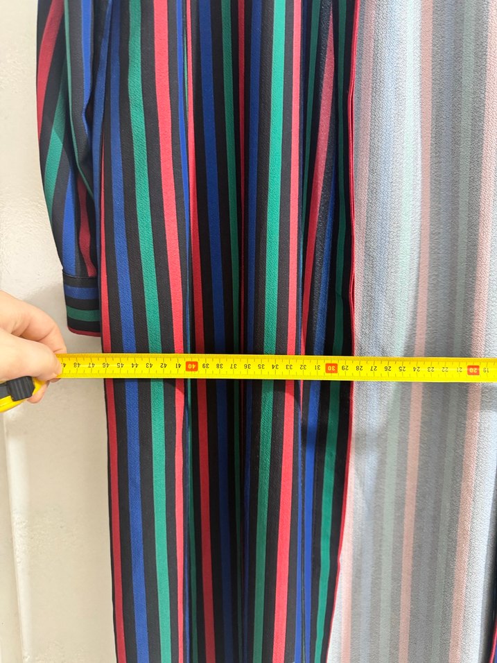 Çok Renkli Uzun Kadın Gömlek Elbise - Görsel 5