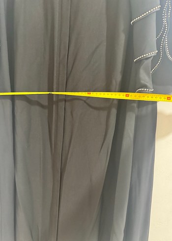 Uzun Siyah Kadın ferace - Görsel 5