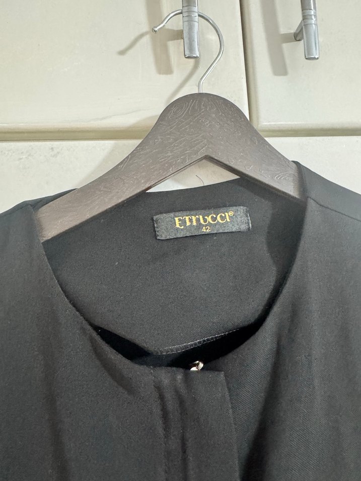 Uzun Siyah Kadın ferace - Görsel 3