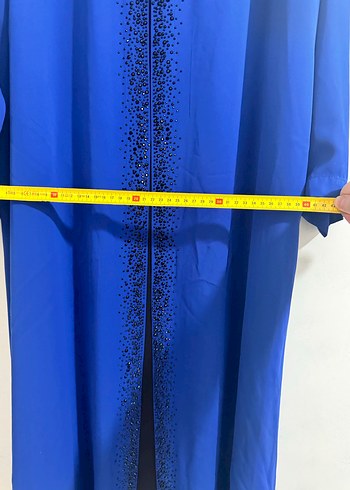 Mavi Uzun Salaş Kadın Elbise - Görsel 5