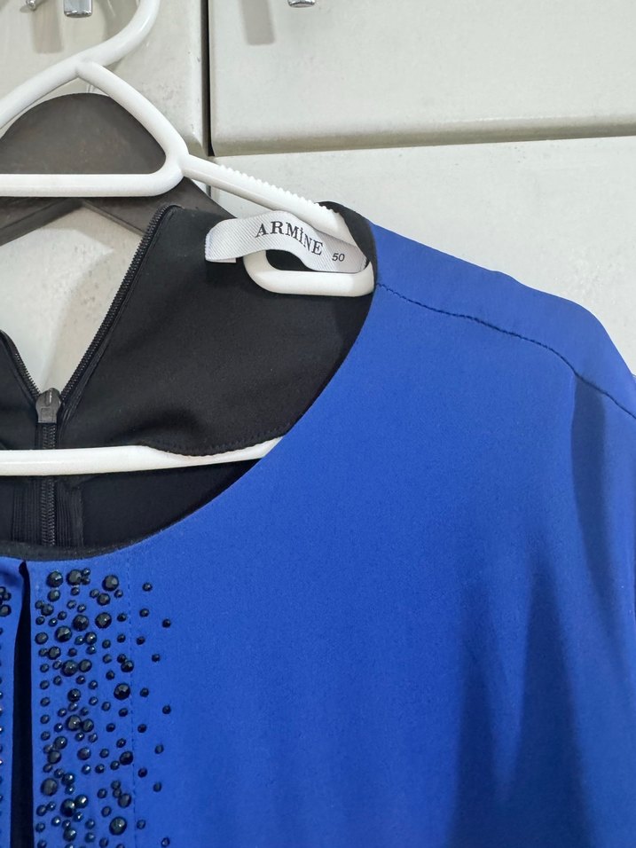 Mavi Uzun Salaş Kadın Elbise - Görsel 3