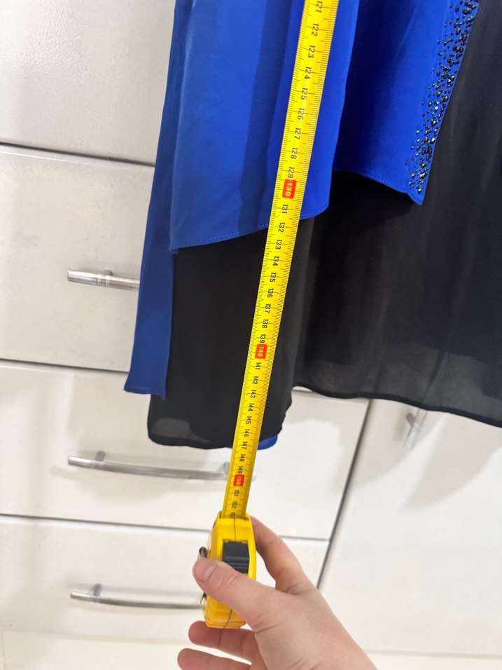 Mavi Uzun Salaş Kadın Elbise - Görsel 4