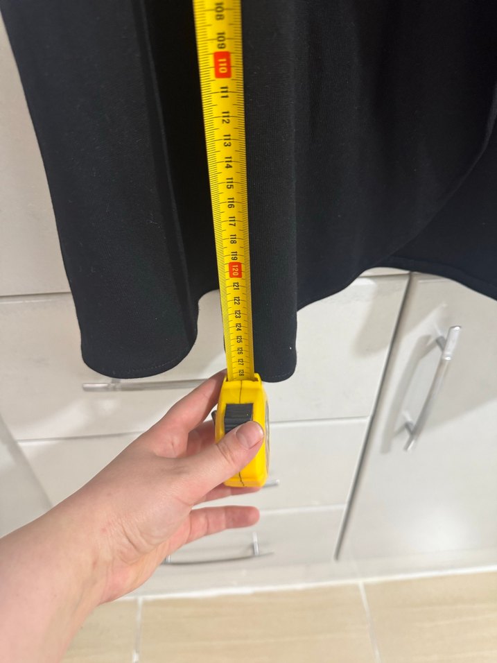 Drapeli Siyah Uzun Kadın Kaban - Görsel 4