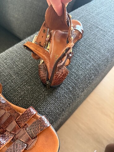 36 Beden kahverengi Renk Kadın sandalet