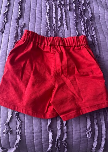LC Waikiki Kız Çocuk Kırmızı Fırfırlı Mini Şort Etek