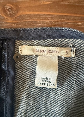Mango Düğmeli Denim / jean Kadın Yelek