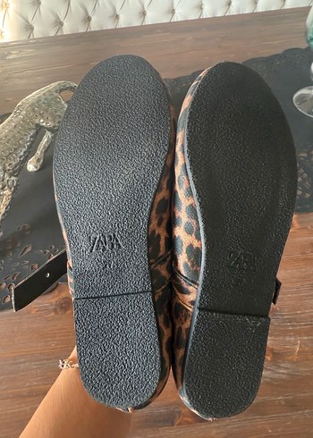 Kahverengi Leopar Desenli Tokalı Kız Çocuk Babet - Görsel 4