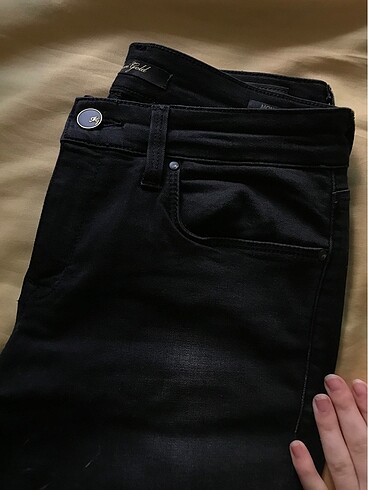İspanyol paça siyah pantolon