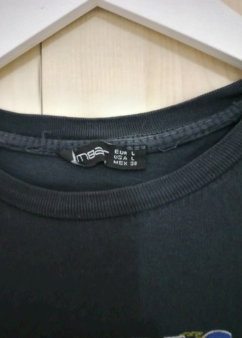 Siyah Baskılı Rock Punk Crop Top - Görsel 2