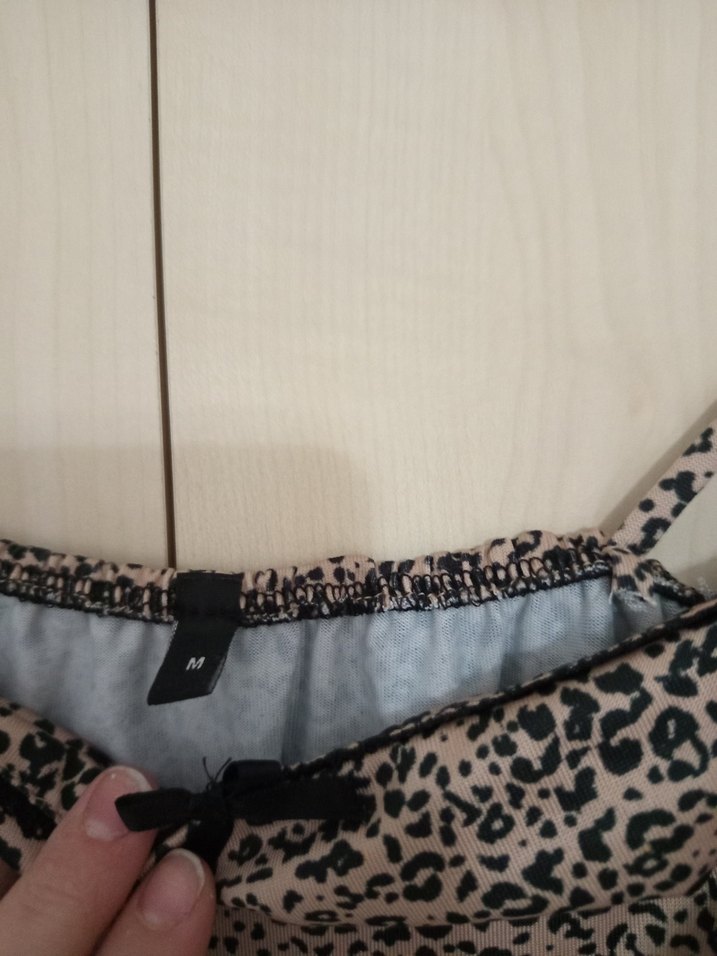 Kahverengi Leopar Desenli İnce Askılı Büstiyer - Görsel 4