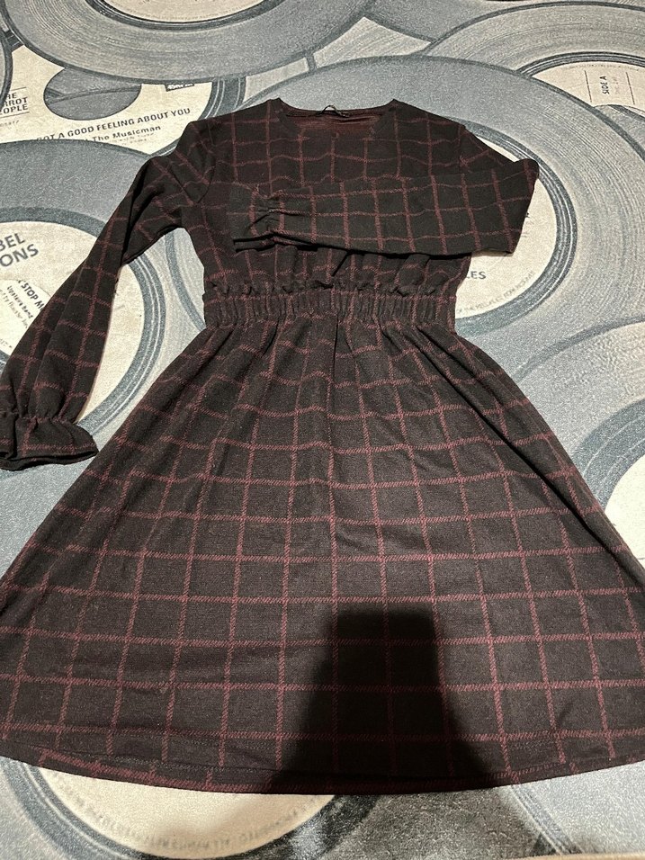 ekose desenli elbise - Görsel 2