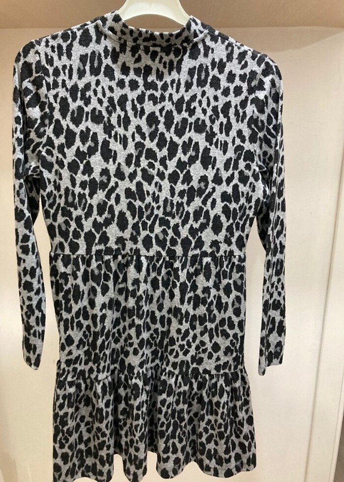 Leopar desenli elbise - Görsel 3