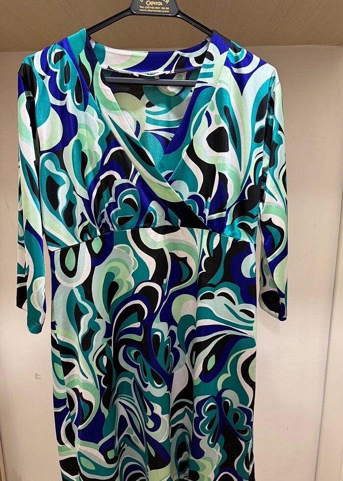 Desenli elbise - Görsel 2