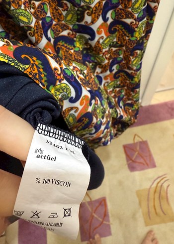 Renkli Baskılı Uzun Kollu Bohem Elbise - Görsel 7