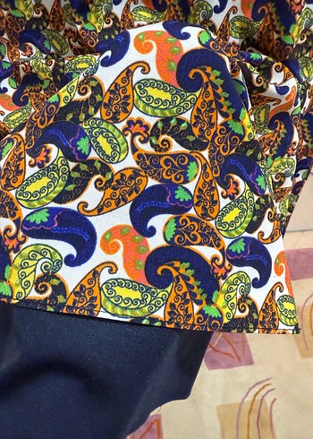 Renkli Baskılı Uzun Kollu Bohem Elbise - Görsel 6