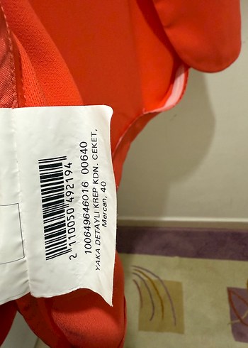 Kırmızı Drapeli Kadın Blazer Ceket - Görsel 6