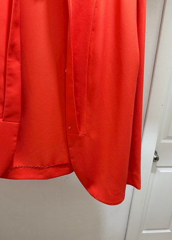 Kırmızı Drapeli Kadın Blazer Ceket - Görsel 3