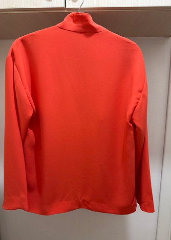 Kırmızı Drapeli Kadın Blazer Ceket - Görsel 4