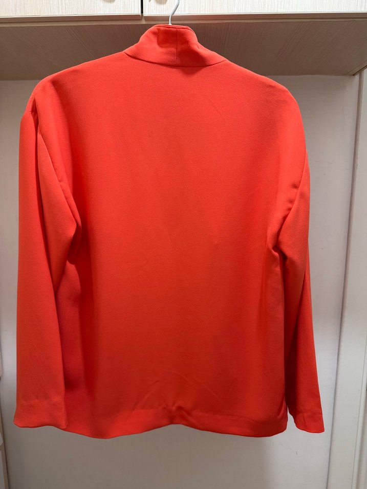 Kırmızı Drapeli Kadın Blazer Ceket - Görsel 4