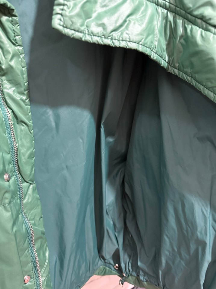 Yeşil Parlak Kadın Kışlık Mont - Görsel 5