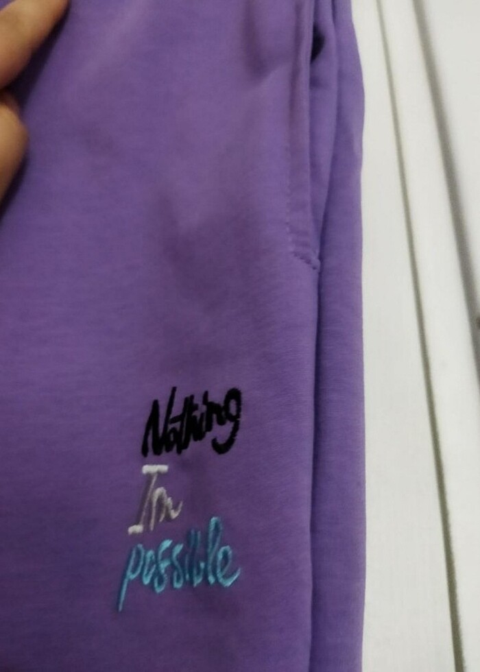 Kız çocuk mor eşofman altı 7 yaş - Görsel 4