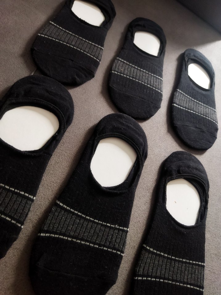 Erkek Siyah Midi Spor Çorap 6'lı Set - Görsel 2