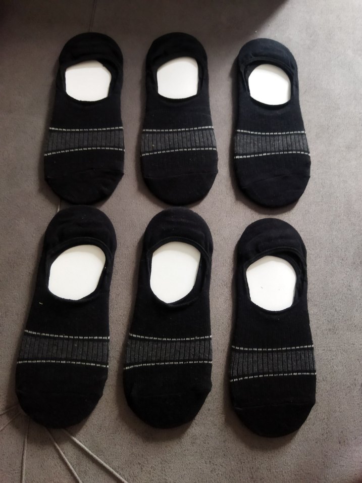 Erkek Siyah Midi Spor Çorap 6'lı Set - Görsel 3