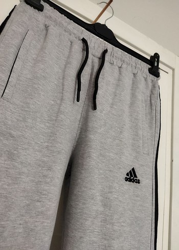 Gri Adidas erkek rahat kesim S beden eşofman altı - Görsel 11