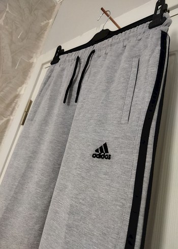 Gri Adidas erkek rahat kesim S beden eşofman altı - Görsel 5