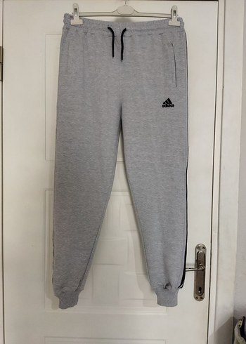 Gri Adidas erkek rahat kesim S beden eşofman altı - Görsel 19