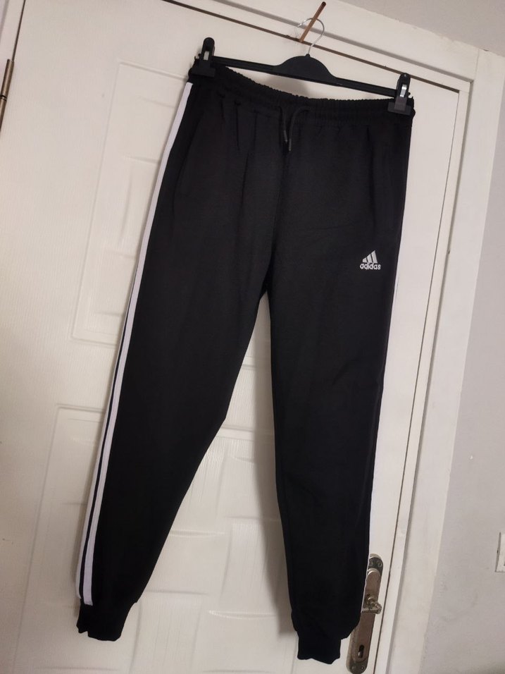 Siyah Adidas Erkek Rahat Kesim Eşofman Altı - Görsel 4