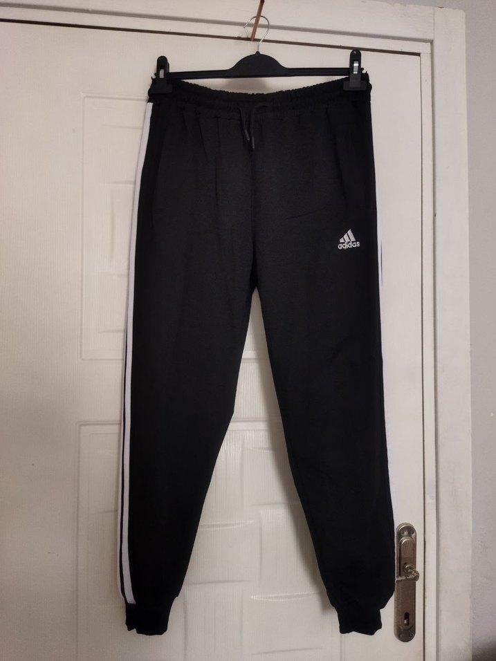 Adidas erkek çizgili siyah eşofman altı - Görsel 2