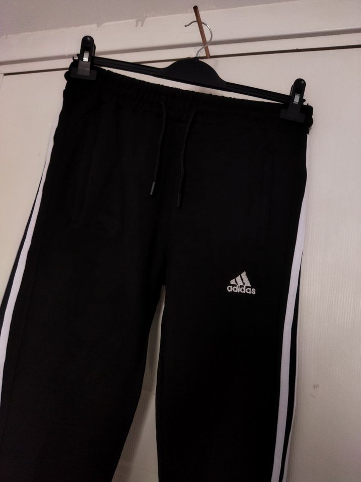 Adidas erkek çizgili siyah eşofman altı - Görsel 4