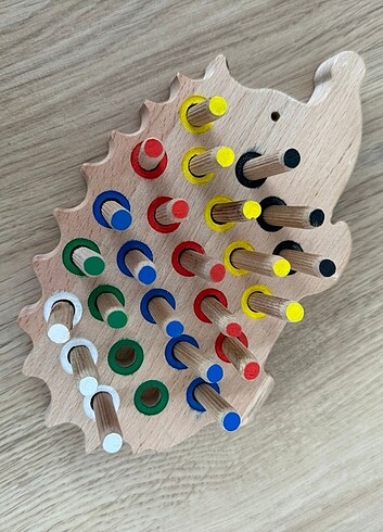Ahşap Tak Çıkar Kirpi Oyuncak