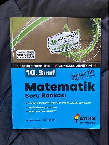 Aydın yayınları 10.sınıf matematik soru bankası