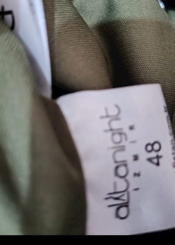 Uzun Kollu Nakışlı Koyu Haki Kadın Elbise - Görsel 5