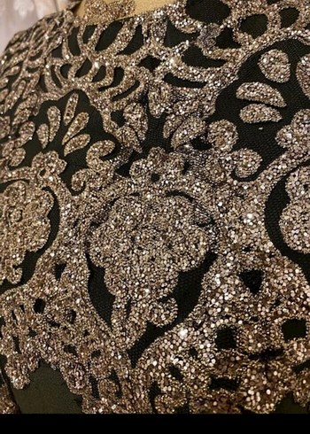 Uzun Kollu Nakışlı Koyu Haki Kadın Elbise - Görsel 7