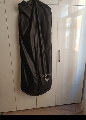 Uzun Kollu Nakışlı Koyu Haki Kadın Elbise - Görsel 10