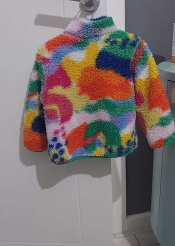H&M Kız Çocuk Renkli Peluş Mont - Görsel 3