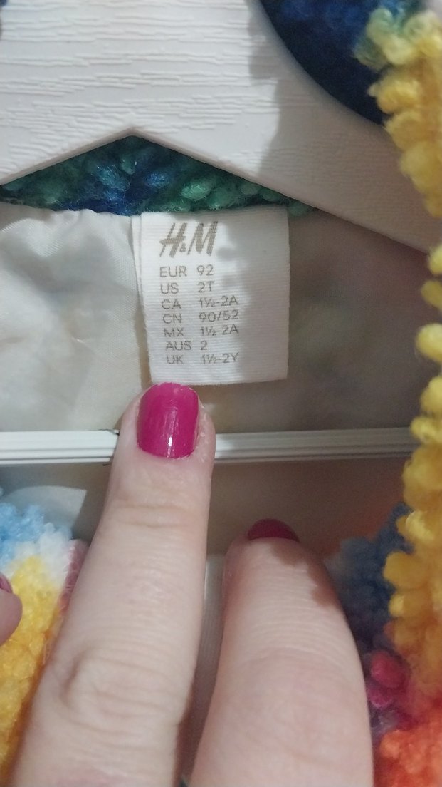 H&M Kız Çocuk Renkli  Peluş  Mont - Görsel 2