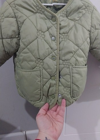 Zara Yeşil Kız çocuk Mont - Görsel 2