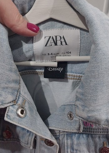 Zara Minnie Kız Çocuk Kot Ceket - Görsel 2