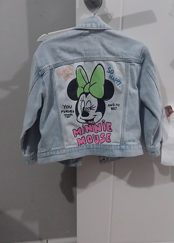 Zara Minnie Kız Çocuk Kot Ceket - Görsel 3