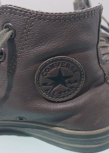 Converse Gerçek Deri Kahverengi Kadın Ayakkabı - Görsel 3