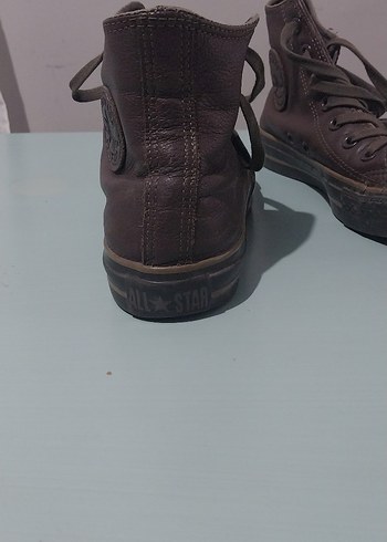 Converse Gerçek Deri Kahverengi Kadın Ayakkabı - Görsel 5