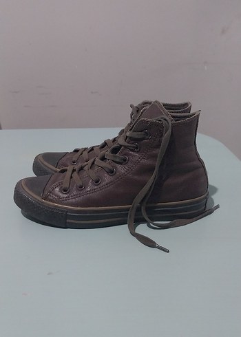Converse Gerçek Deri Kahverengi Kadın Ayakkabı - Görsel 6